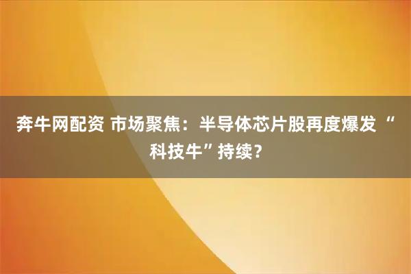 奔牛网配资 市场聚焦：半导体芯片股再度爆发 “科技牛”持续？